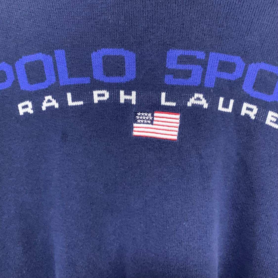 폴로랄프로렌 폴로 스포츠 여성 세미 크롭 빈티지 니트 네이비 M 상품이미지3