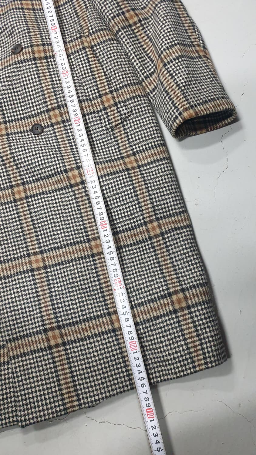 지오 송지오 남성 체크 더블 롱 코트 100 상품이미지6