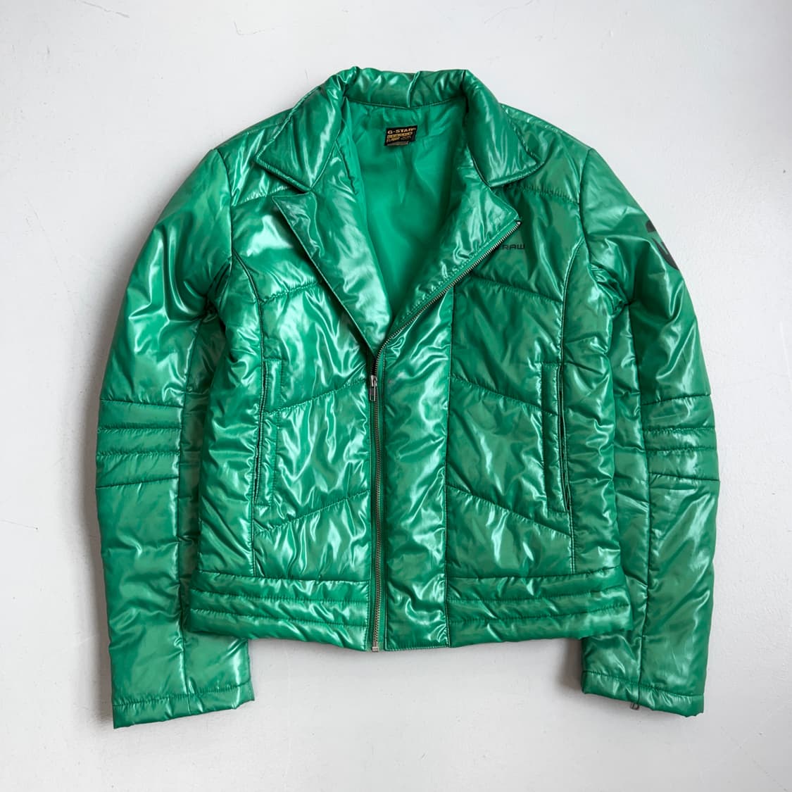 지스타 사선 하이넥 바이커 경량패딩 자켓 상품이미지2