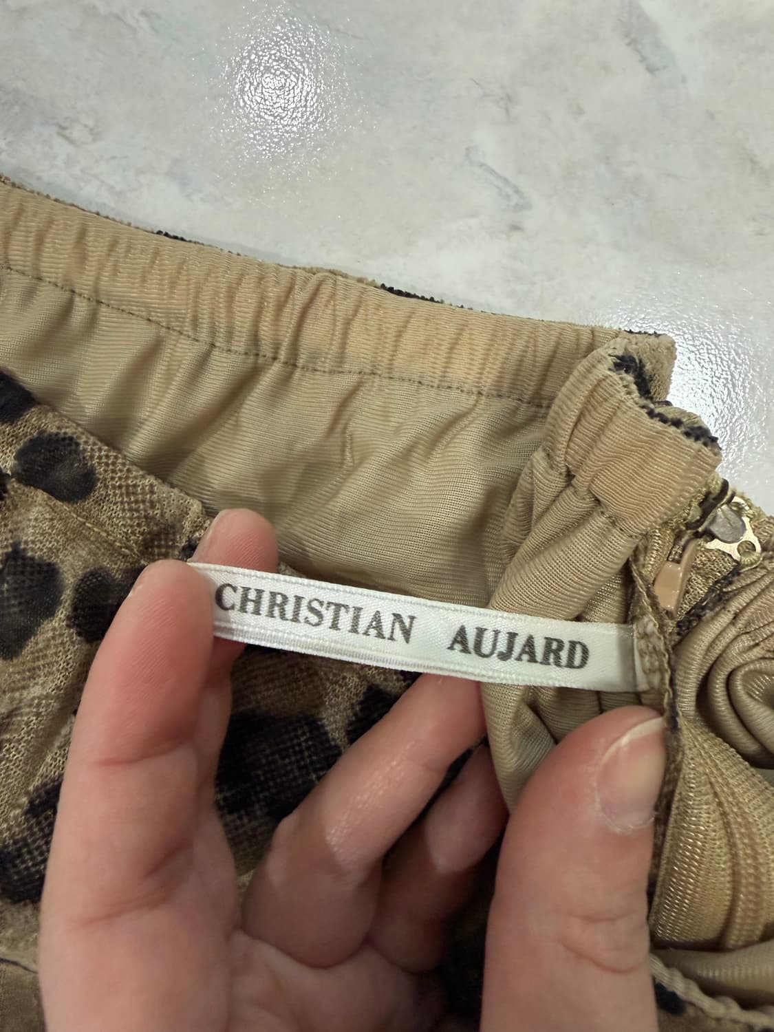 크리스찬오자르 호피무늬 레오파드 치마 상품이미지2