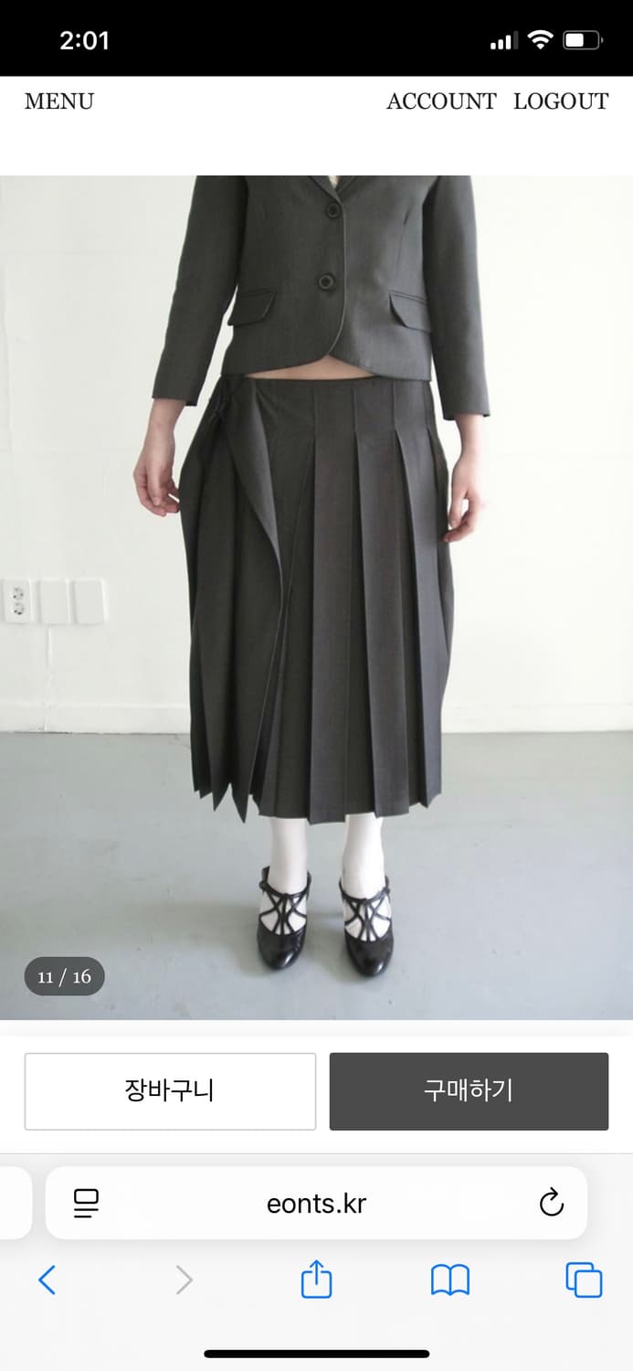 애옹쓰 O ffbeat pleats skirt 상품이미지2