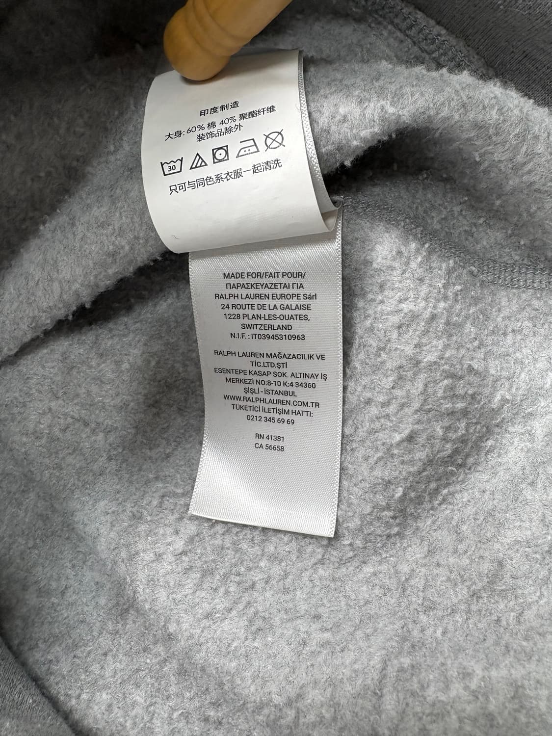 폴로랄프로렌 그레이 기모 맨투맨 상품이미지8