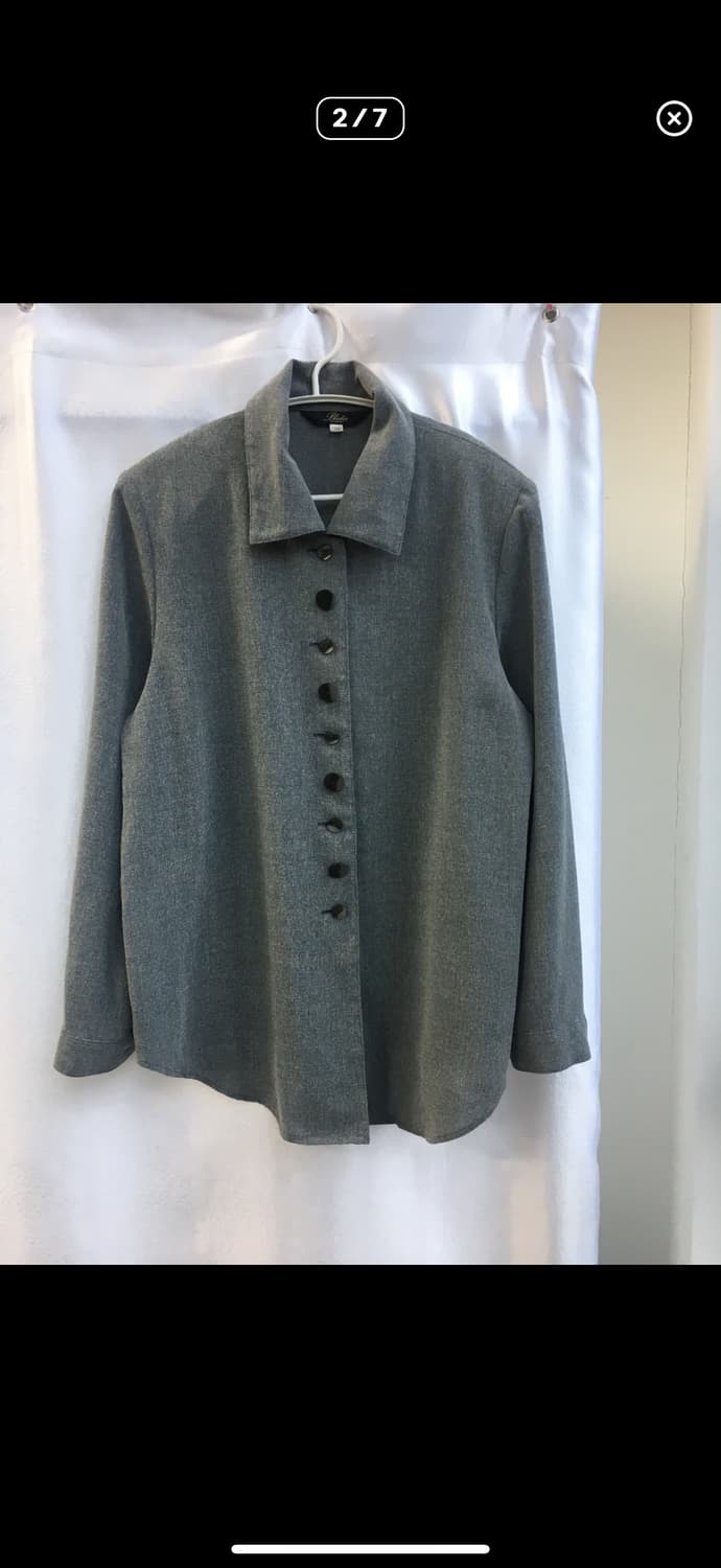일본 빈티지 그레이 버튼 셔츠 상품이미지2