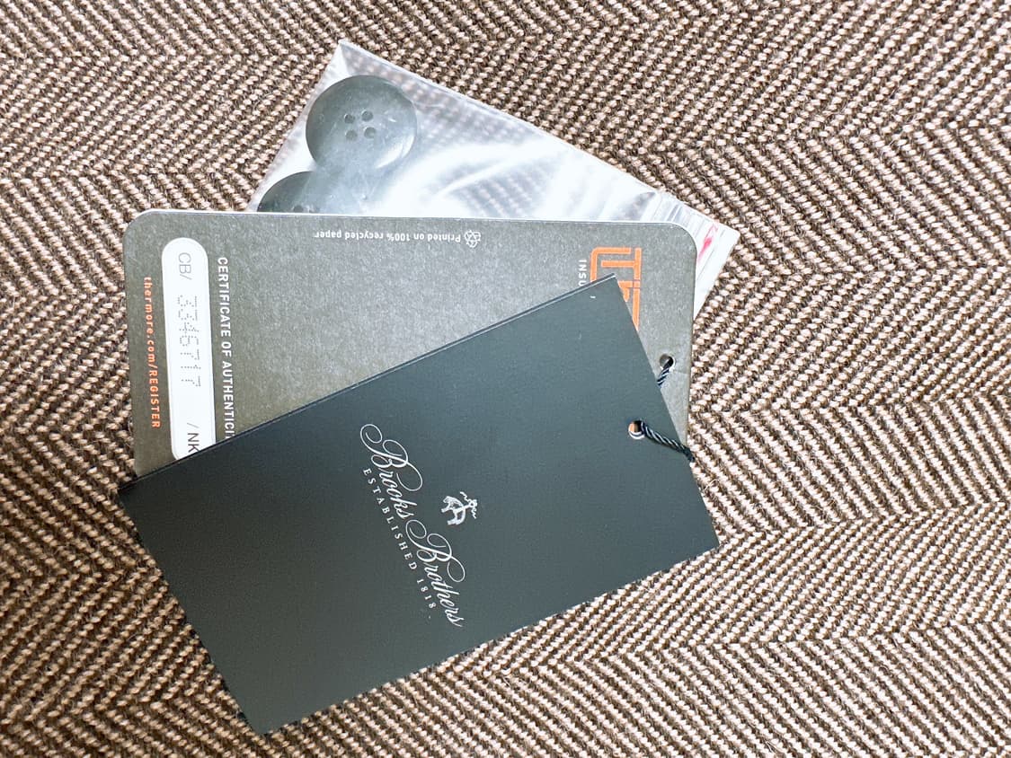 브룩스 브라더스 이태리 안젤리코 울 100% 헤링본 발마칸 코트  상품이미지6