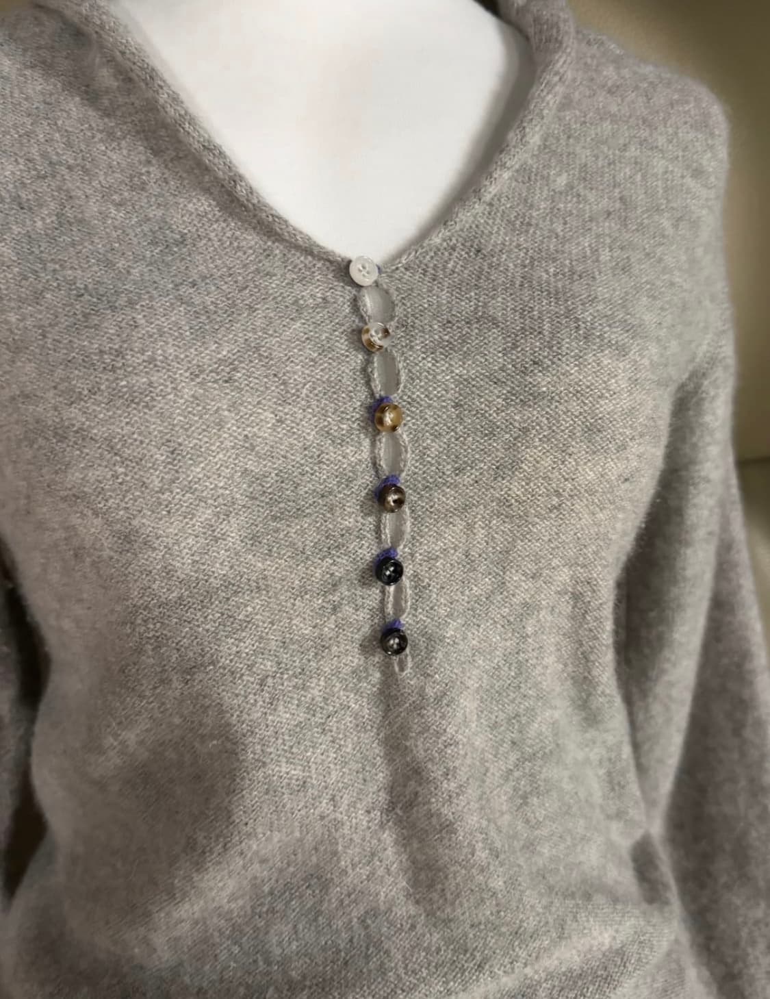 button-up point lambs wool knit 상품이미지3