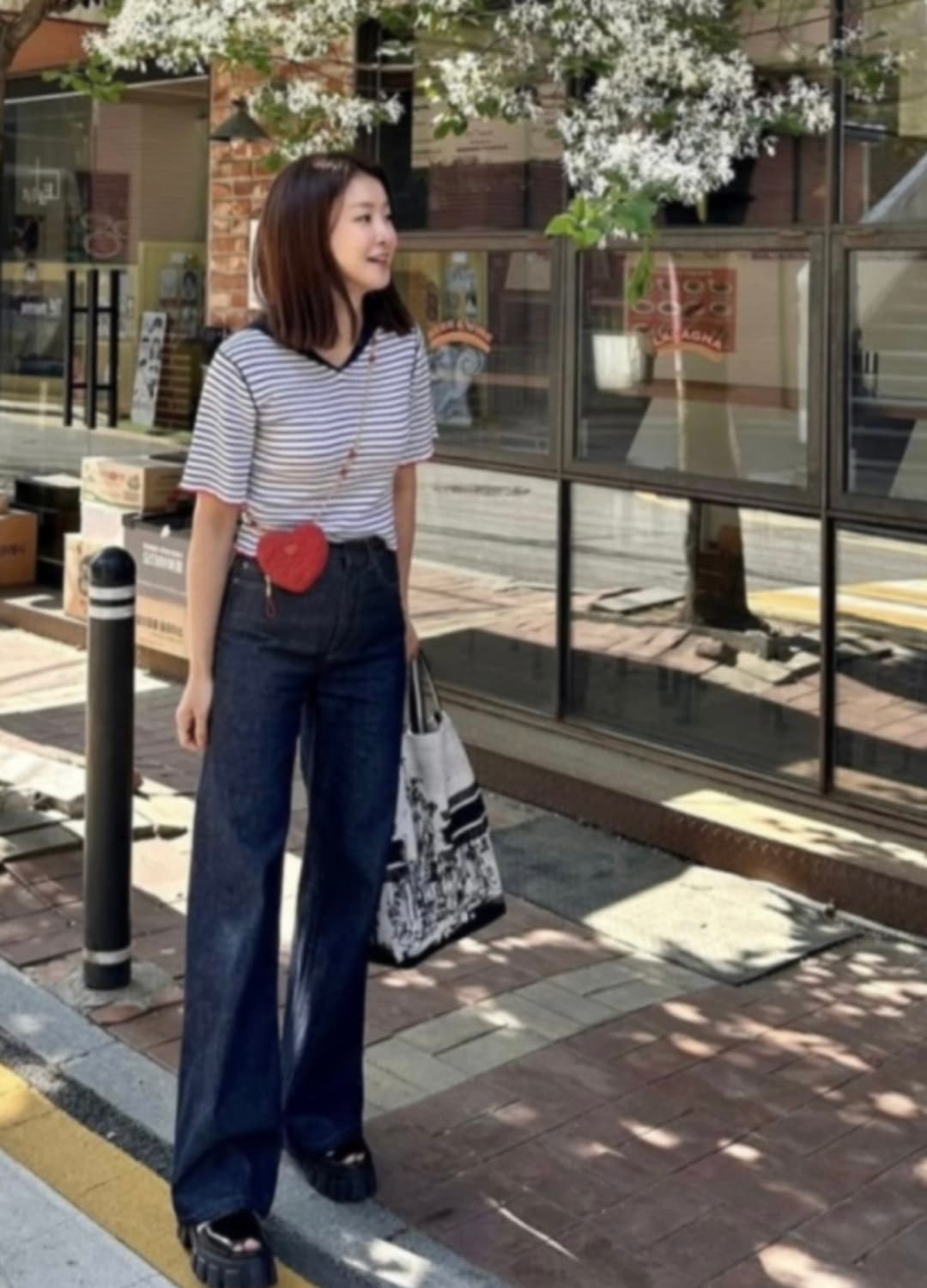 디올 에펠탑 캔버스 토트백  상품이미지5