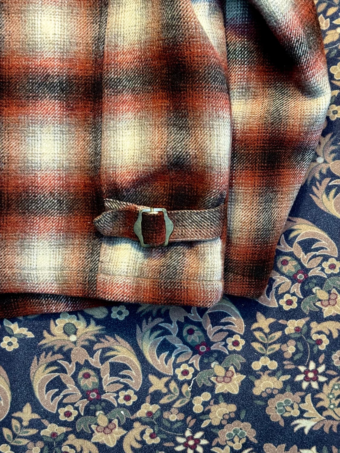 빈티지 Nature 옴브레 체크 울 스포츠자켓 상품이미지7