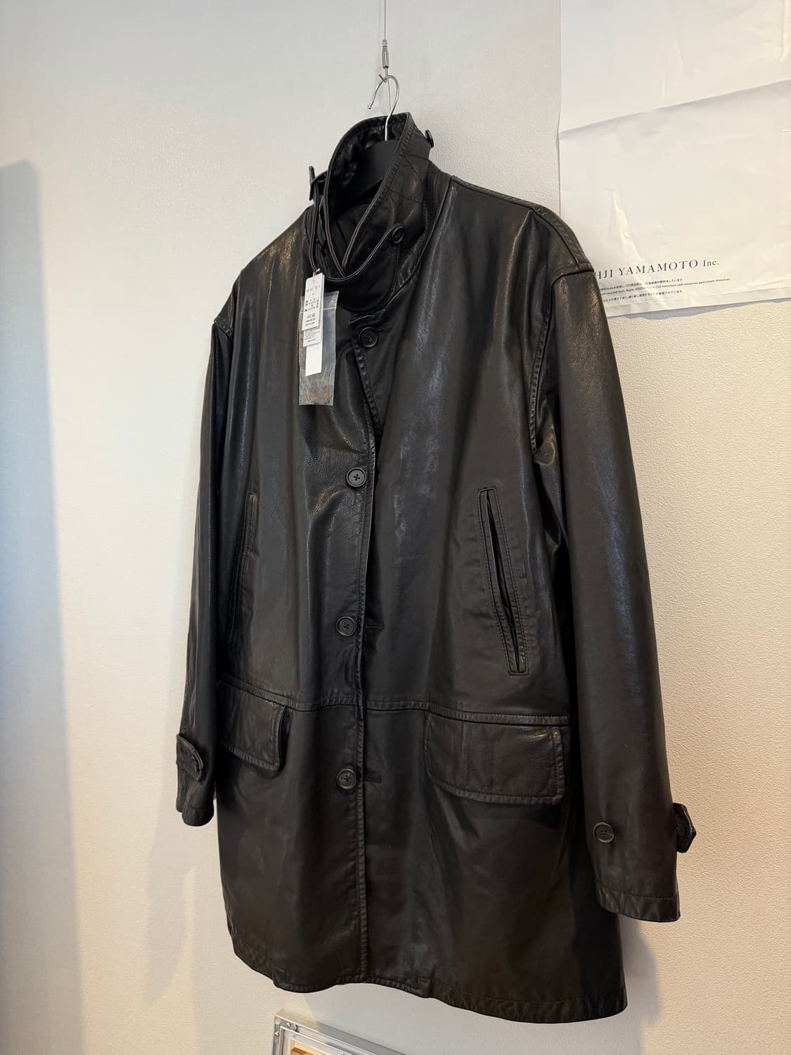 요지야마모토 레더 코트 자켓 4사이즈 새상품 상품이미지5
