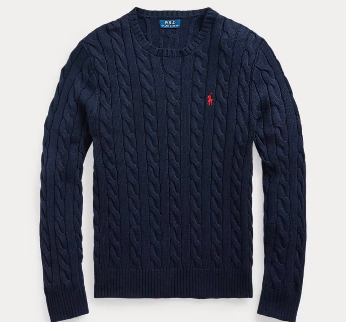 폴로 네이비 케이블 니트 상품이미지2
