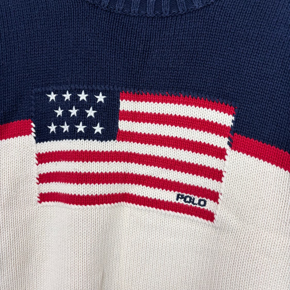 폴로 랄프로렌 성조기 니트 티셔츠 상품이미지3