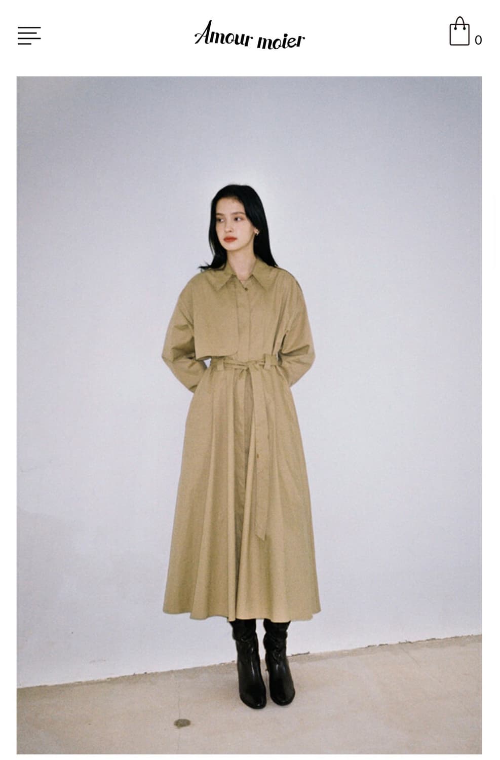 아무르무아르 트렌치 원피스 베이지 상품이미지1