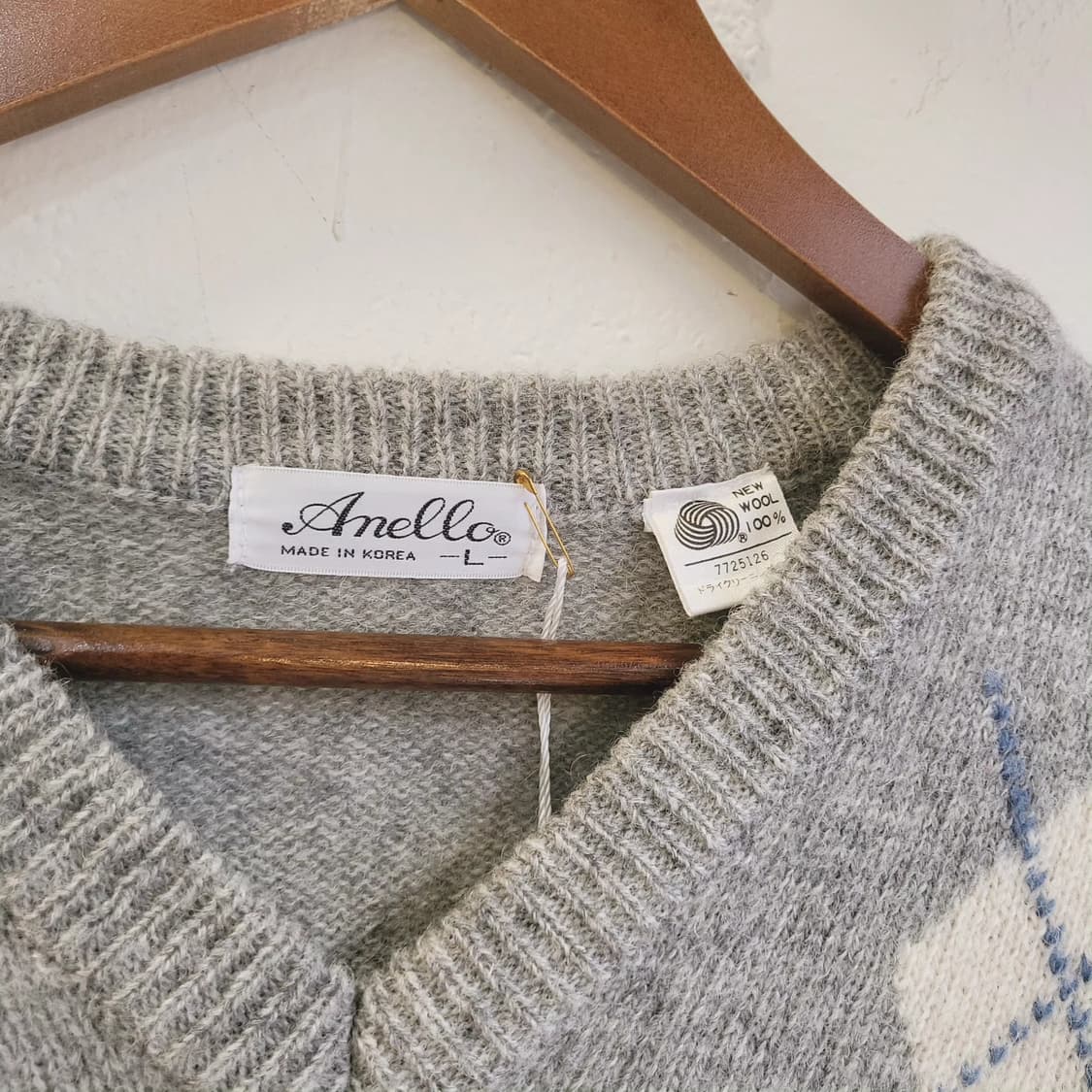 Anello 뉴울100 아가일 니트 상품이미지4