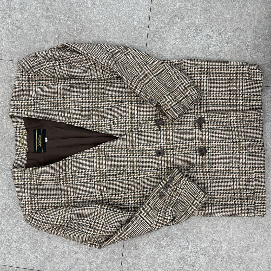 Leilian 체크 더블 자켓 백화점 클래식 정장 상품이미지8