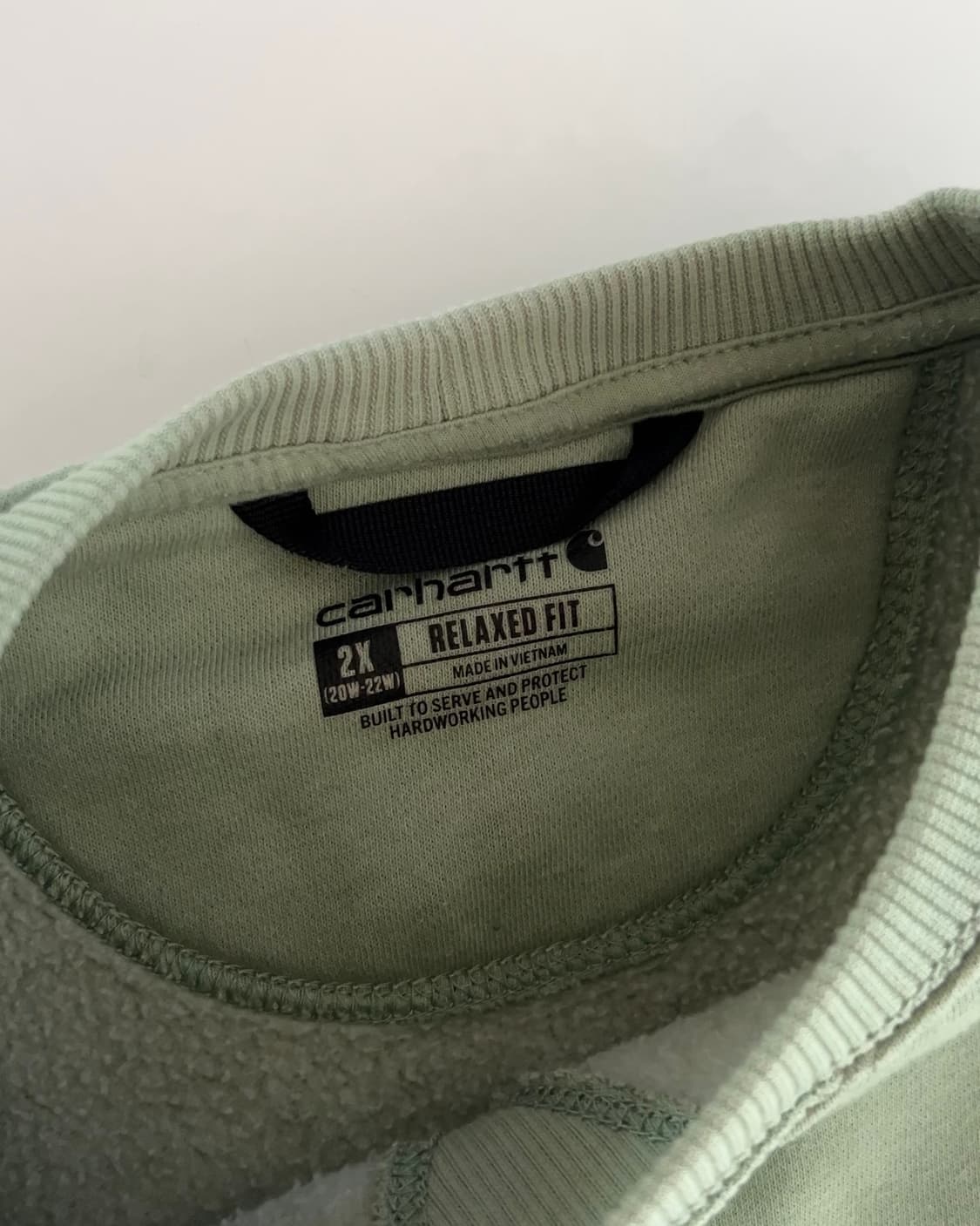 칼하트 슬리브 로고 맨투맨 모스그린 2X 상품이미지4
