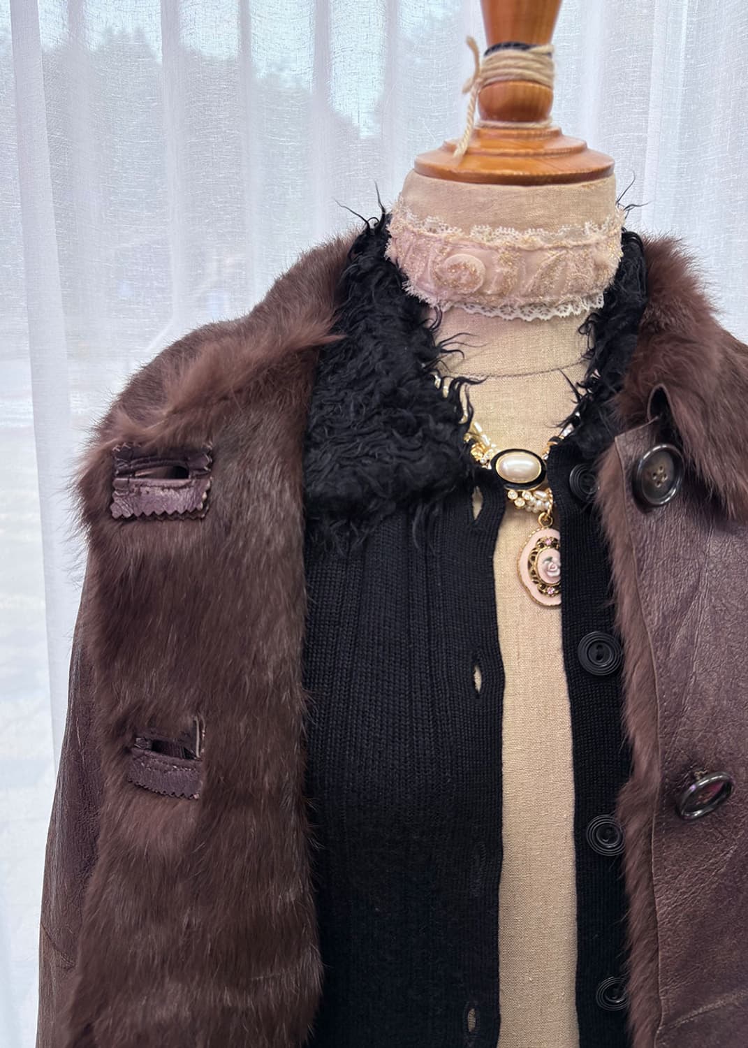 밍크 초코 퍼 자켓 상품이미지6