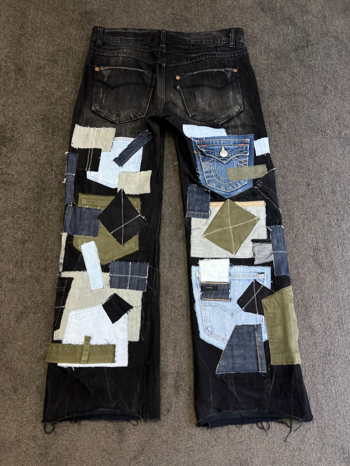 커스텀 패치워크 데님 팬츠 [실측 확인] 상품이미지2