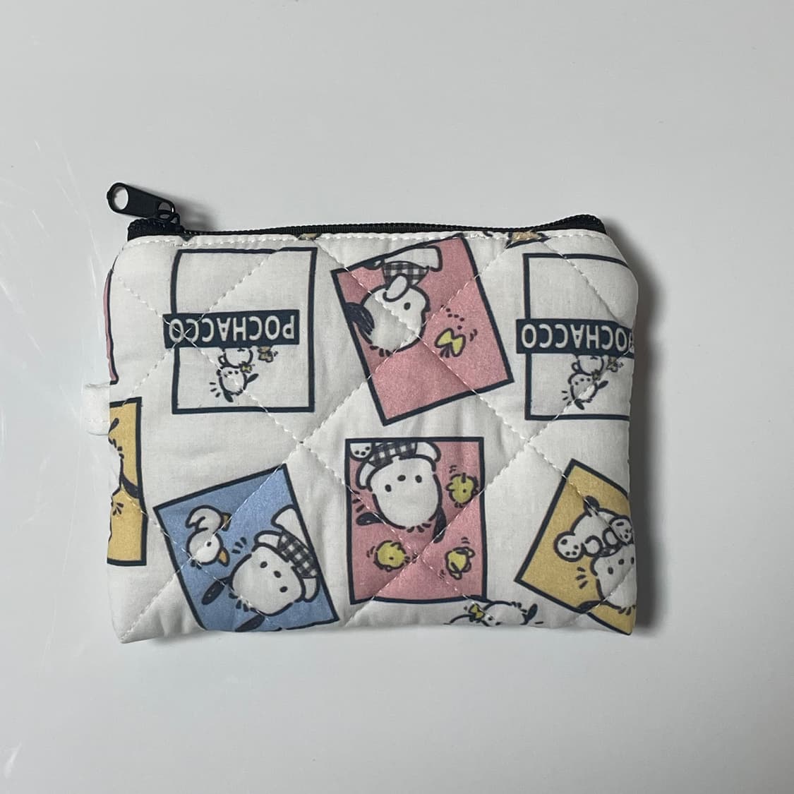 [ 핸드메이드 ] 포차코 사각 자체제작 원단 미니 지퍼 카드지갑 상품이미지2
