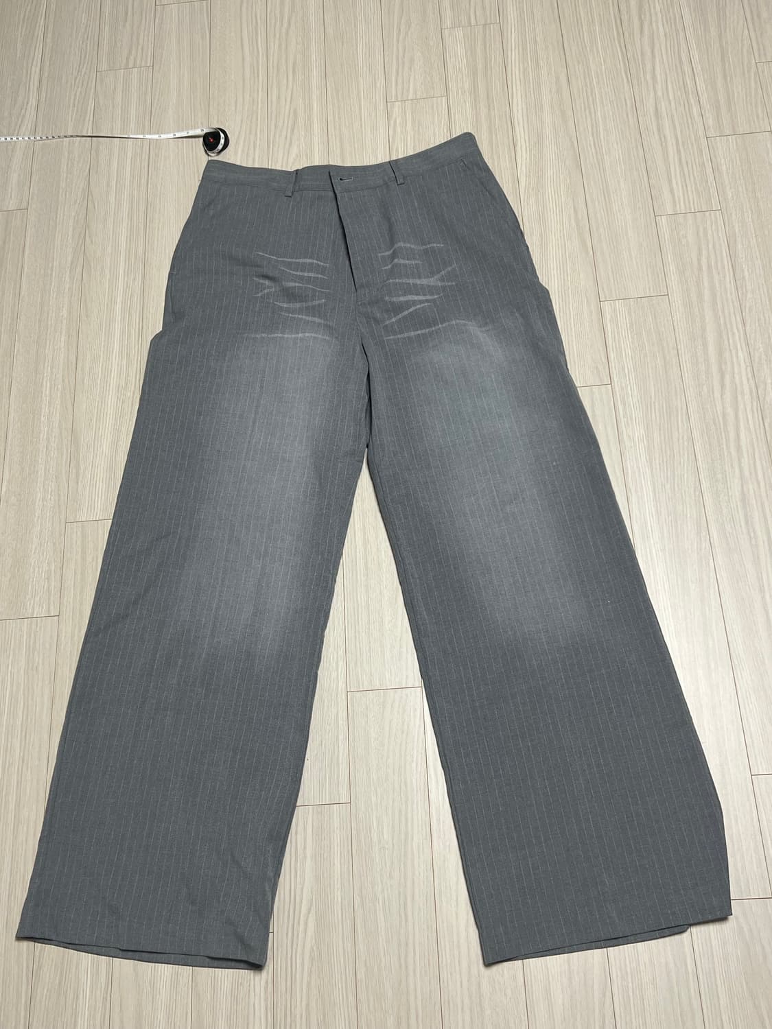 자라 그레이 스트라이프 슬렉스 상품이미지1