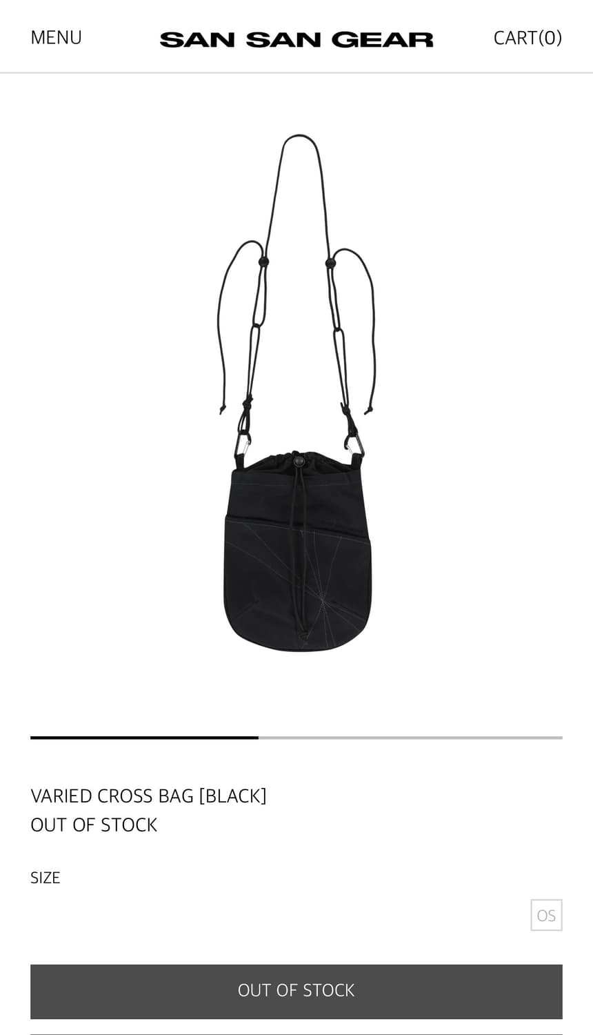 산산기어 베리드 크로스백 블랙 -25SS 상품이미지1