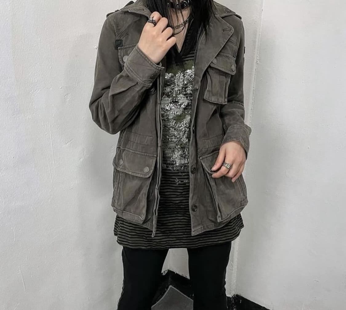 Military gimmick multi pocket jacket 상품이미지1