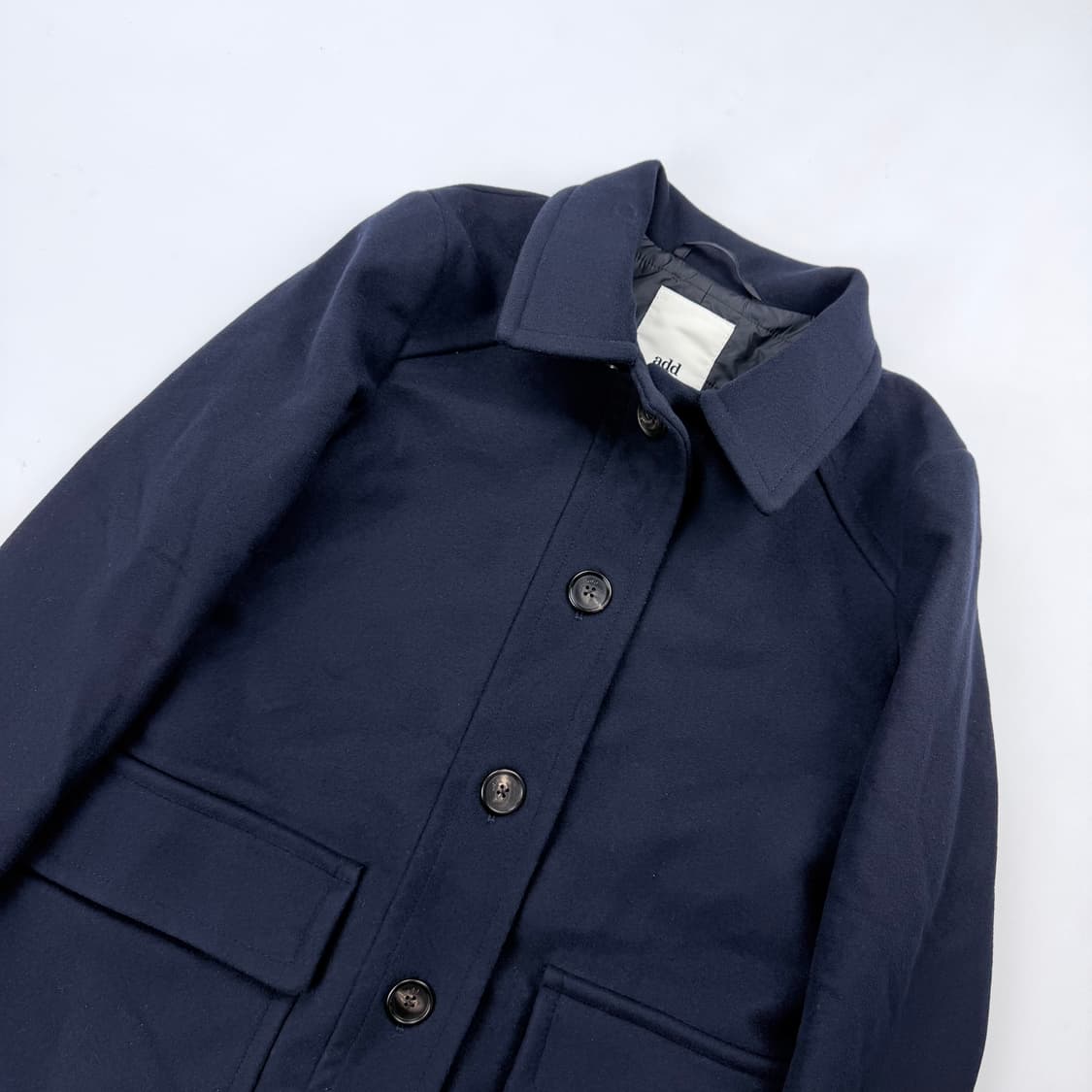 add 더블포켓 네이비 울 코트 상품이미지2