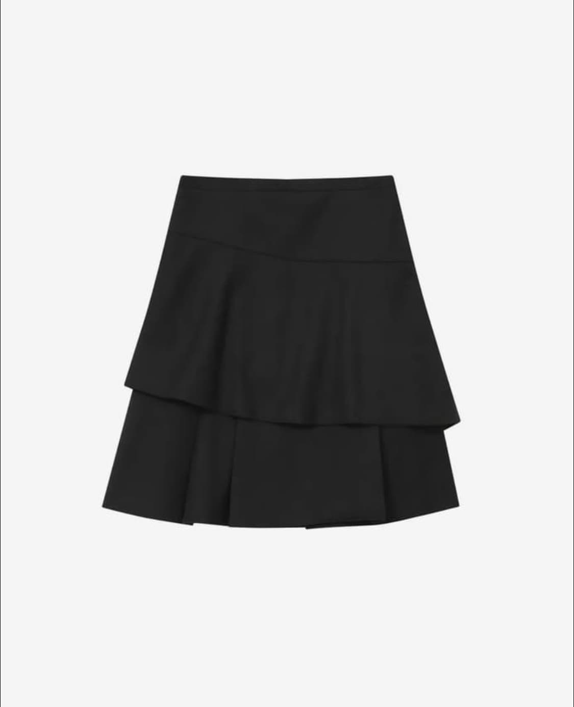 미세키서울 Sei layered midi Skirt BLACK 1 상품이미지3