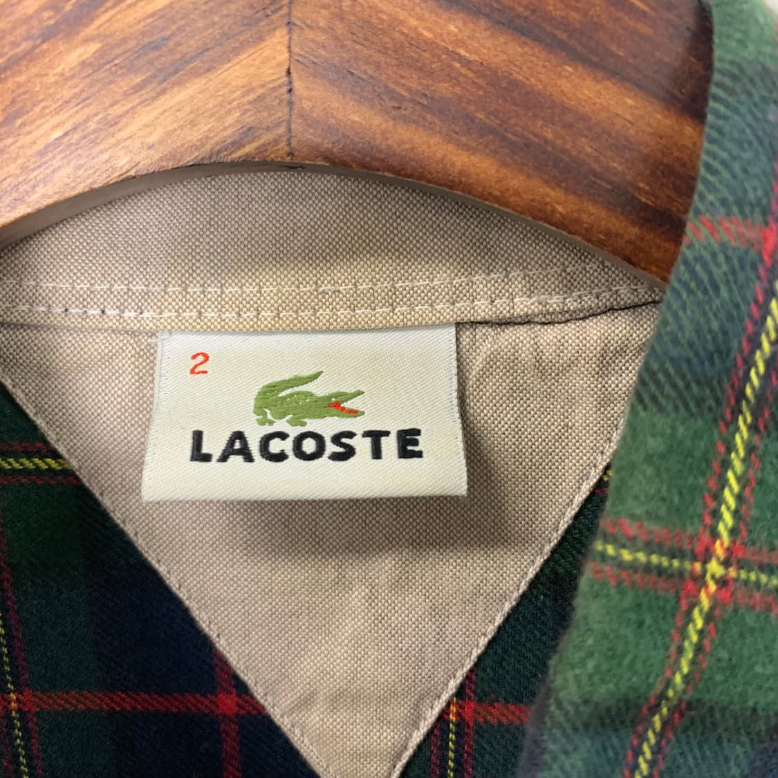 라코스테 자수로고 글렌체크 셔츠 상품이미지5