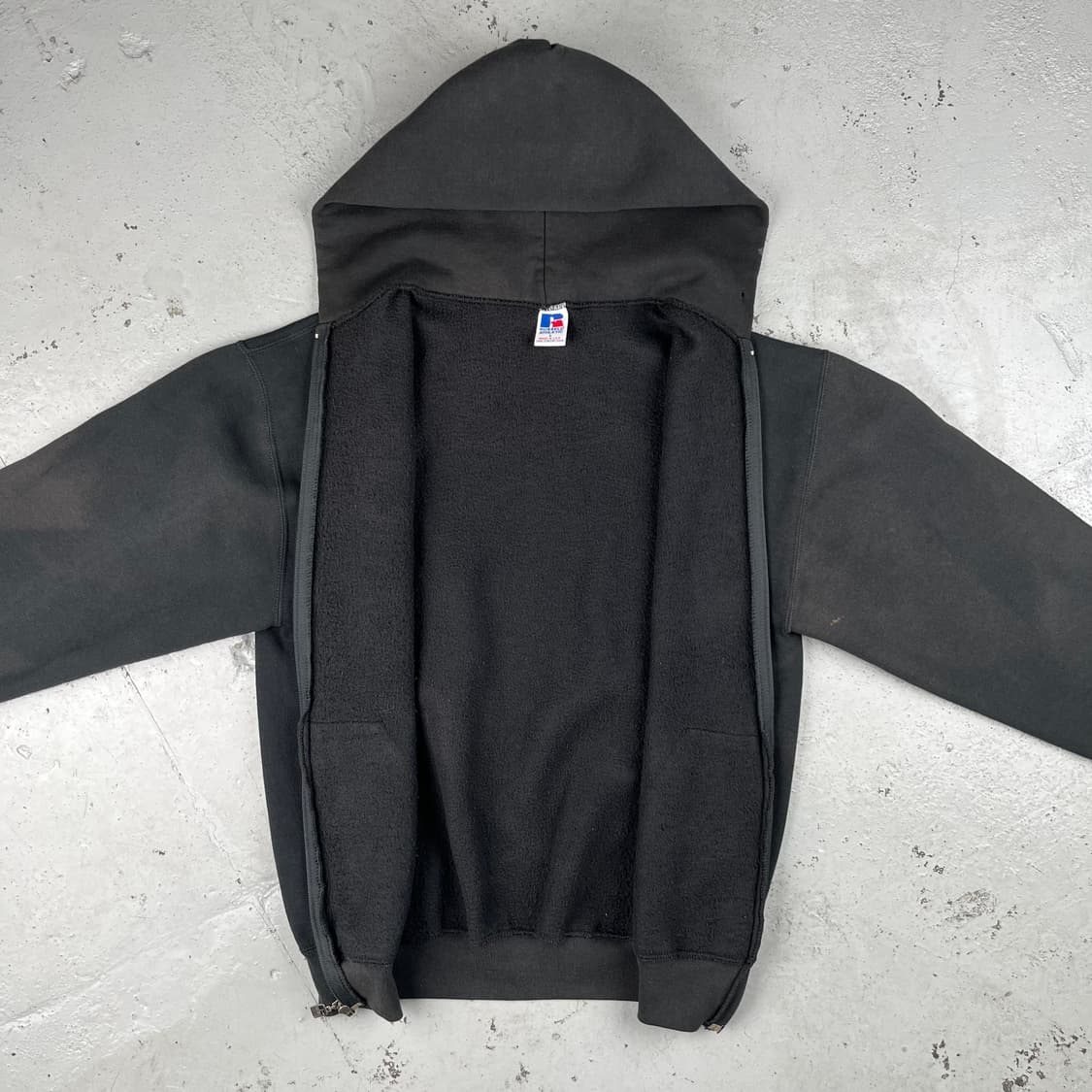 빈티지 러셀 애슬레틱 블랙 후드집업 상품이미지5