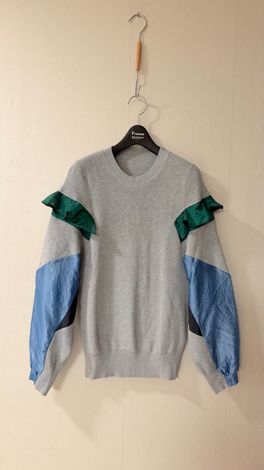 사카이sacai 러플 패널 크루넥풀오버 맨투맨니트 정가 899,000원 상품이미지2