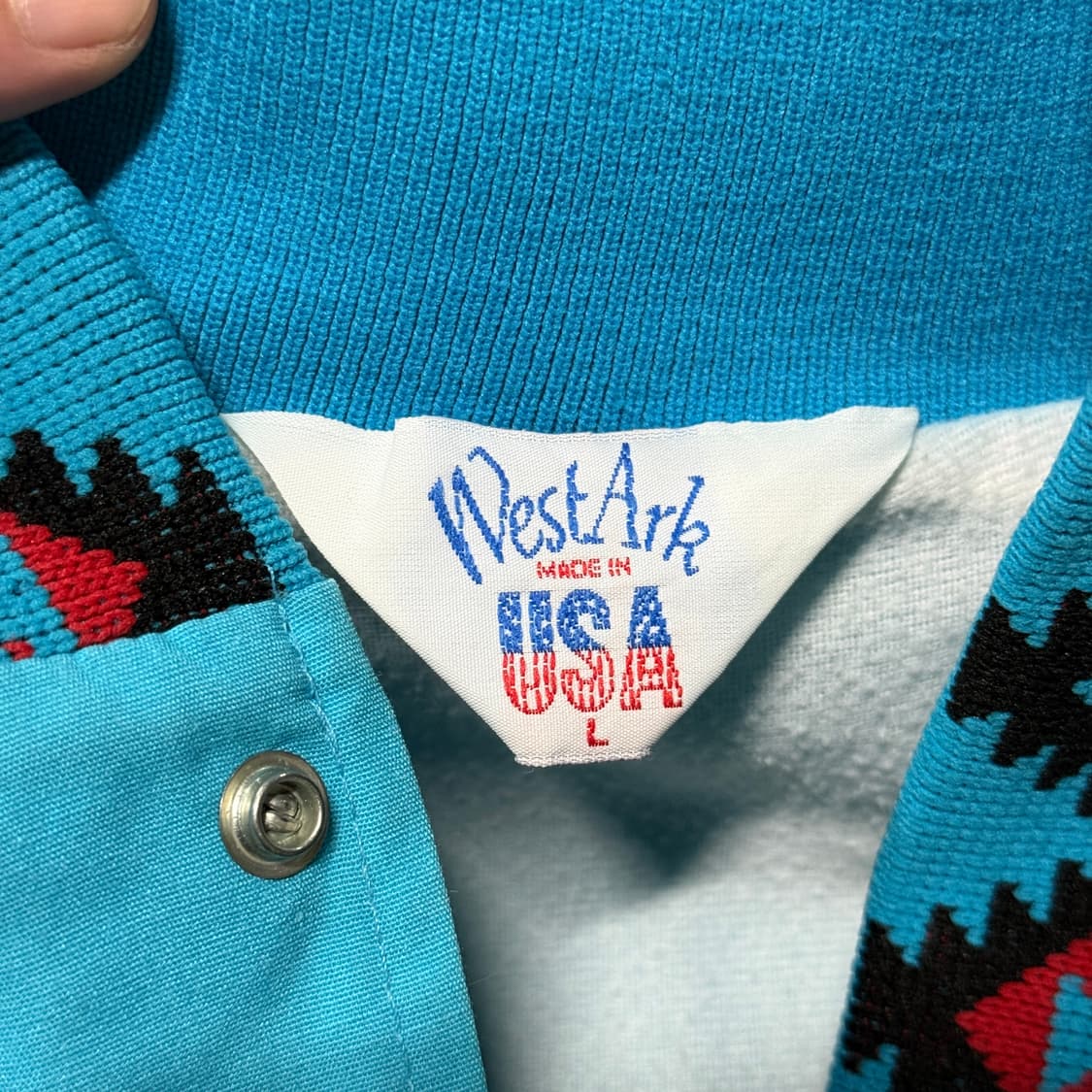 West Ark USA 나바호, 자수 디테일 웨스턴 코튼 바시티 자켓 상품이미지6