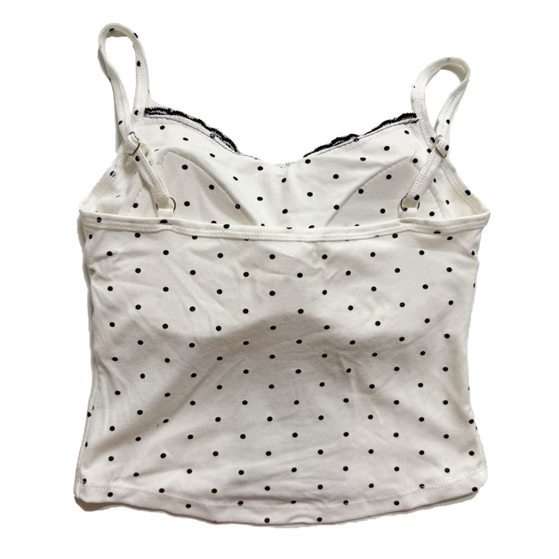 새상품 여자 도트 레이스 끈나시 (화이트) 상품이미지2