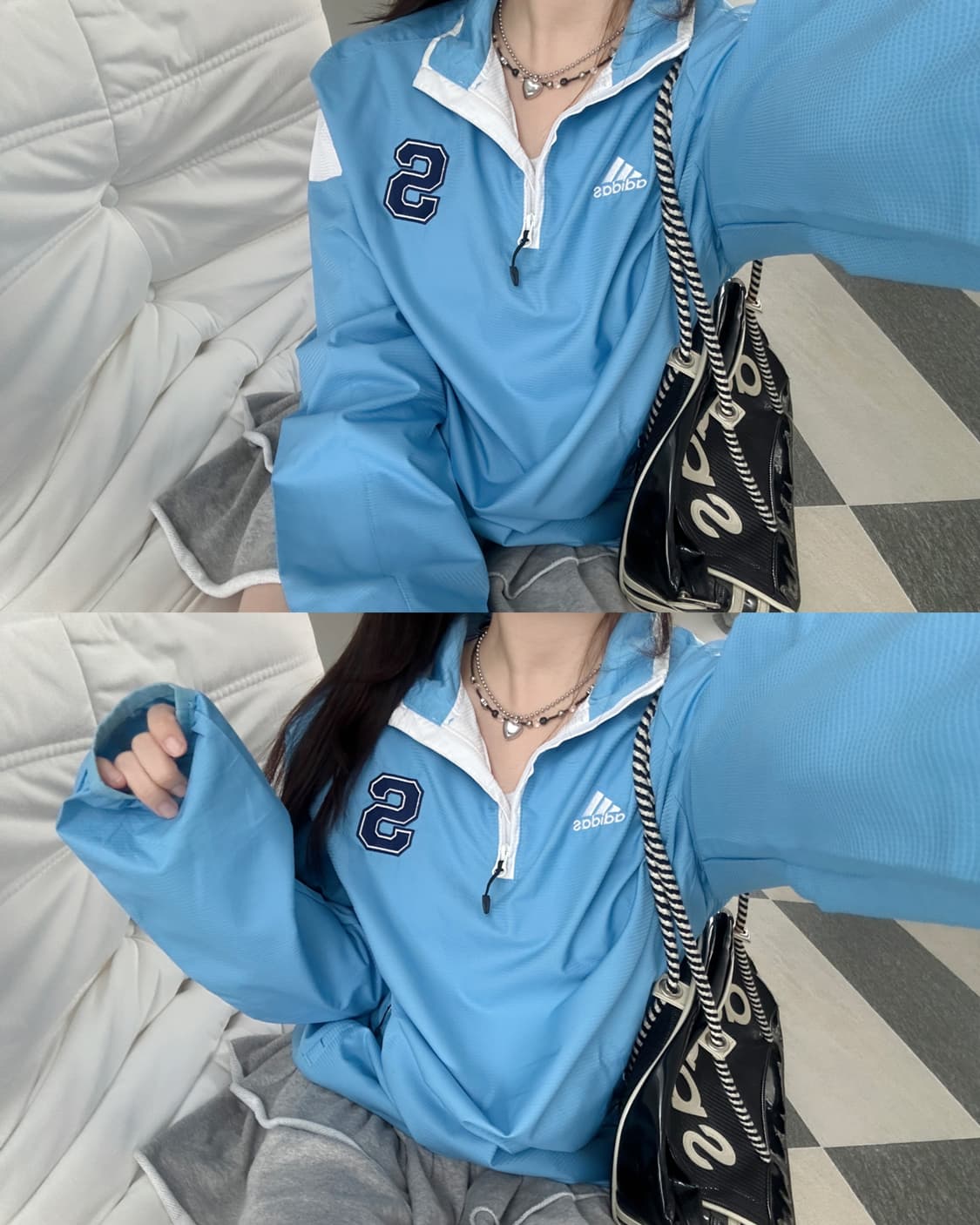 아디다스 스카이 배색 아노락  상품이미지10