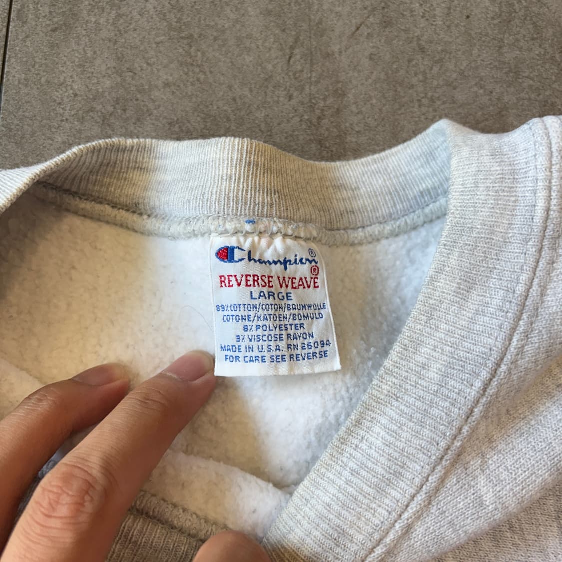 90s 90년대 미국 생산 챔피온 리버스위브 멜런지 스웻셔츠 상품이미지6