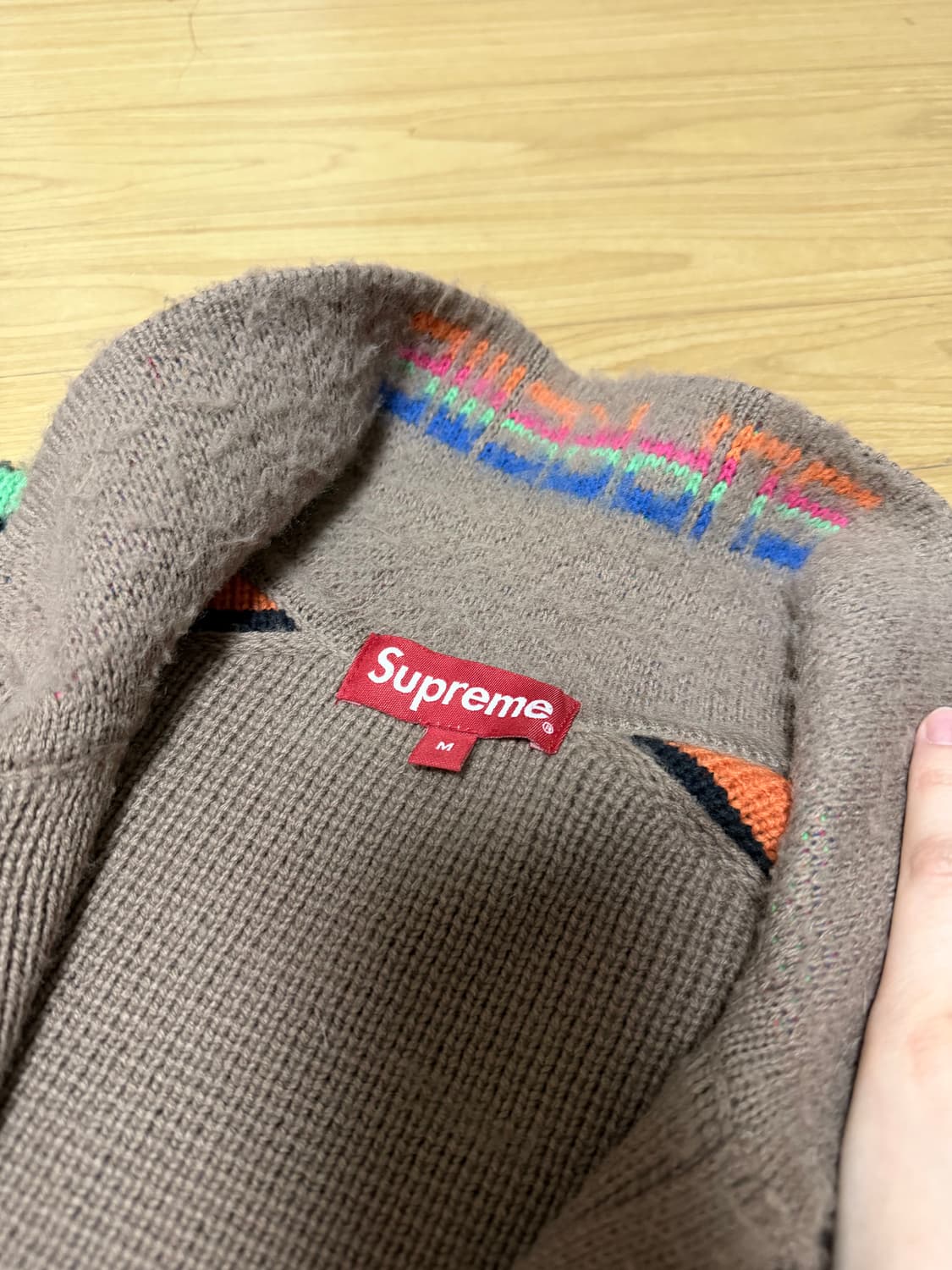 슈프림 슬리브 스프라이트 집업 스웨터 더스티 브라운 상품이미지4