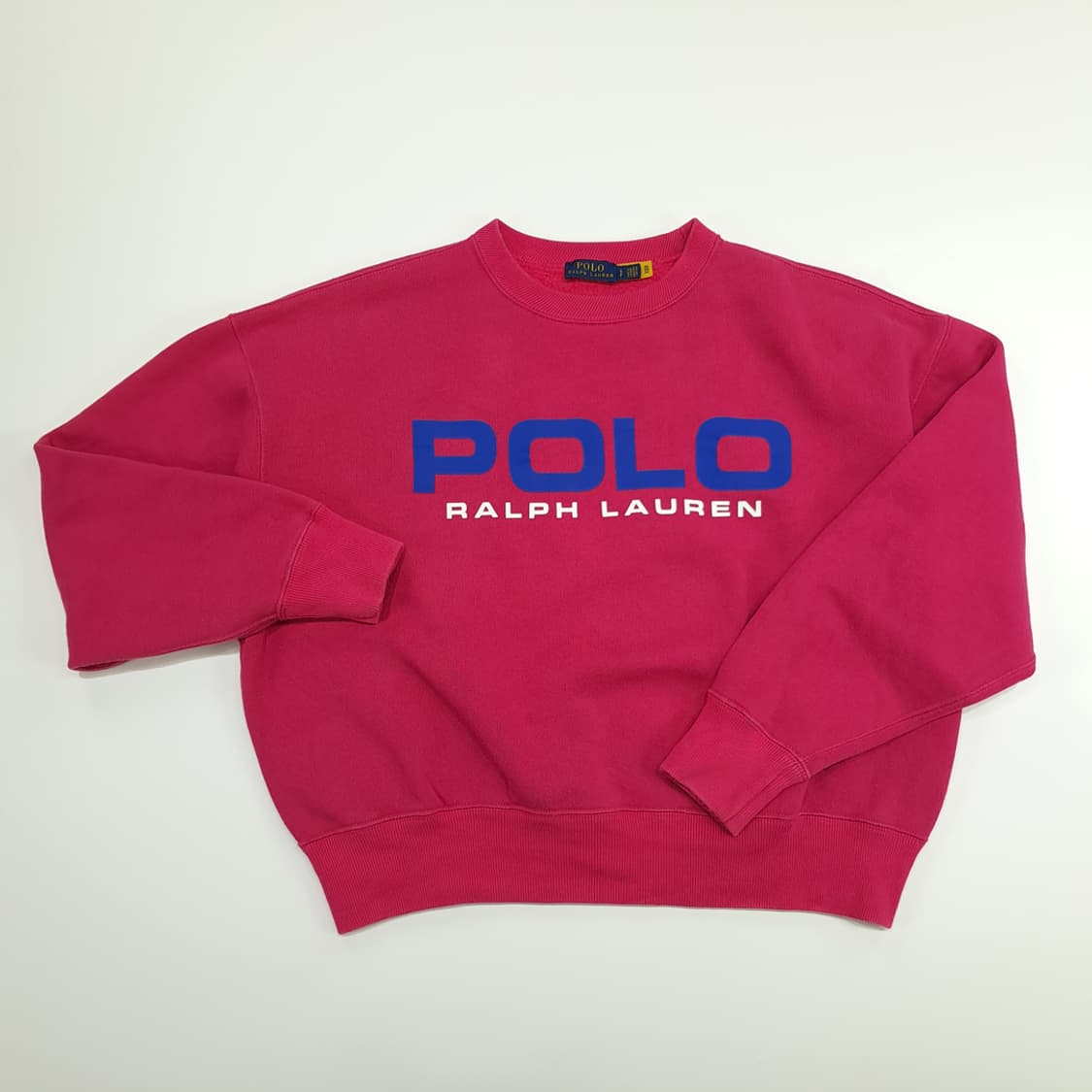 CN655W S 폴로 랄프로렌 QR 핑크 기모 스웻 맨투맨 상품이미지2