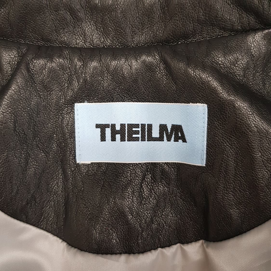 더일마 THEILMA 투톤 레더룩 배색 셔킷 자켓 F사이즈 상품이미지7