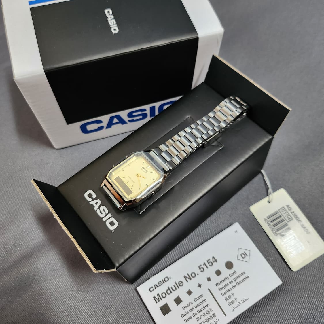 CASIO 카시오 손목 시계 AQ-230GG-9A 클래식 메탈 아날로그 상품이미지5