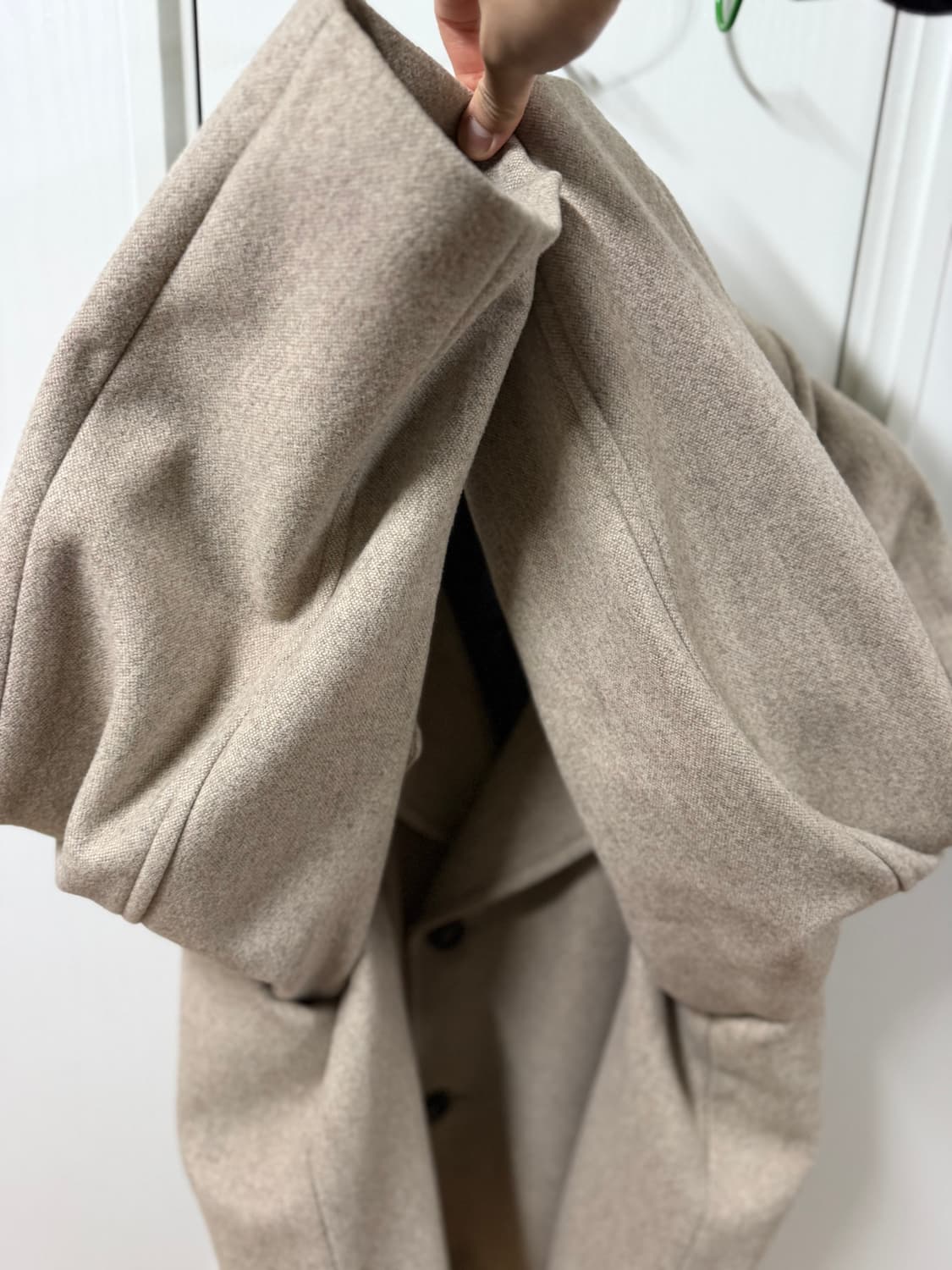 Mmgl 믐글 미니멀 하프 코트 베이지 4 상품이미지5