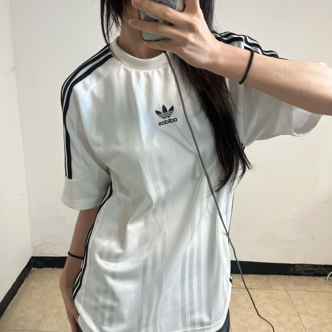 Adidas White Jacquard Jersey 상품이미지2
