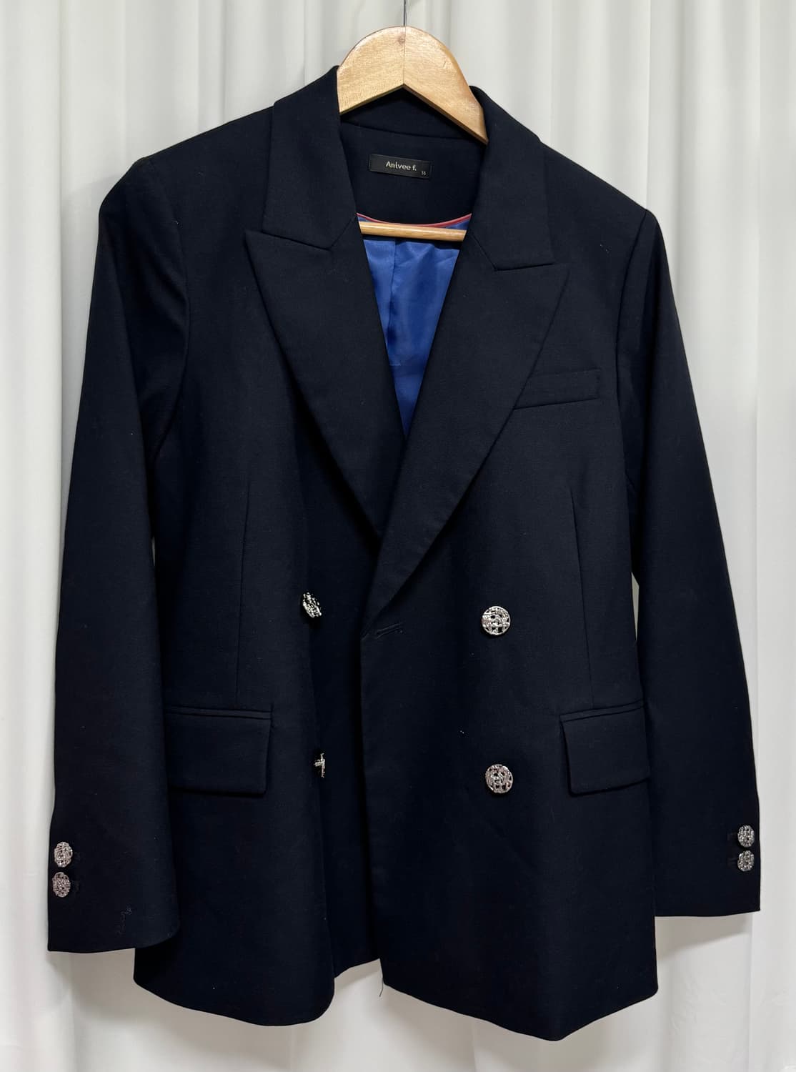 Anivee f. 블랙 더블 버튼 자켓 상품이미지2