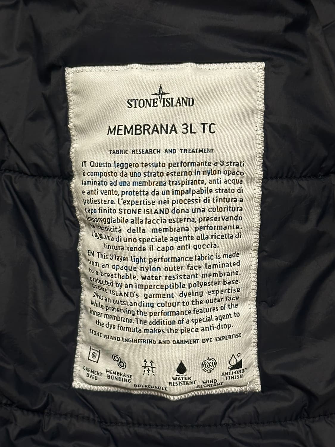 스톤아일랜드 멤브라나 워터 후드 점퍼 26ss XL(105-110) 상품이미지3