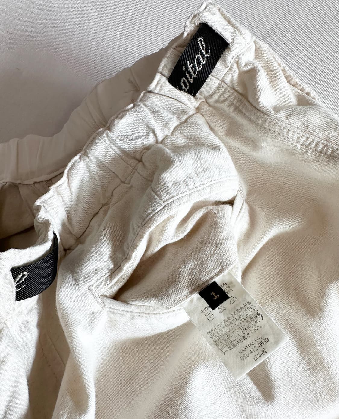 KAPITAL cotton wrap wide shorts 상품이미지10