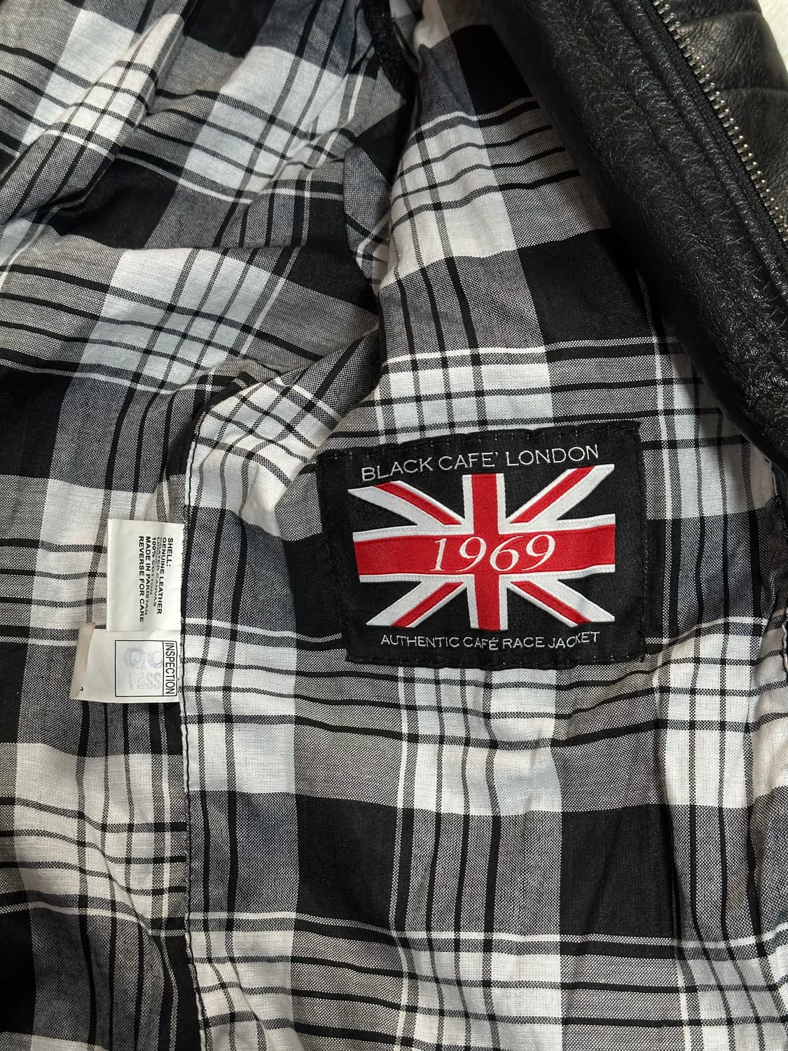 블랙카페런던 가죽 라이더 자켓 S 상품이미지8