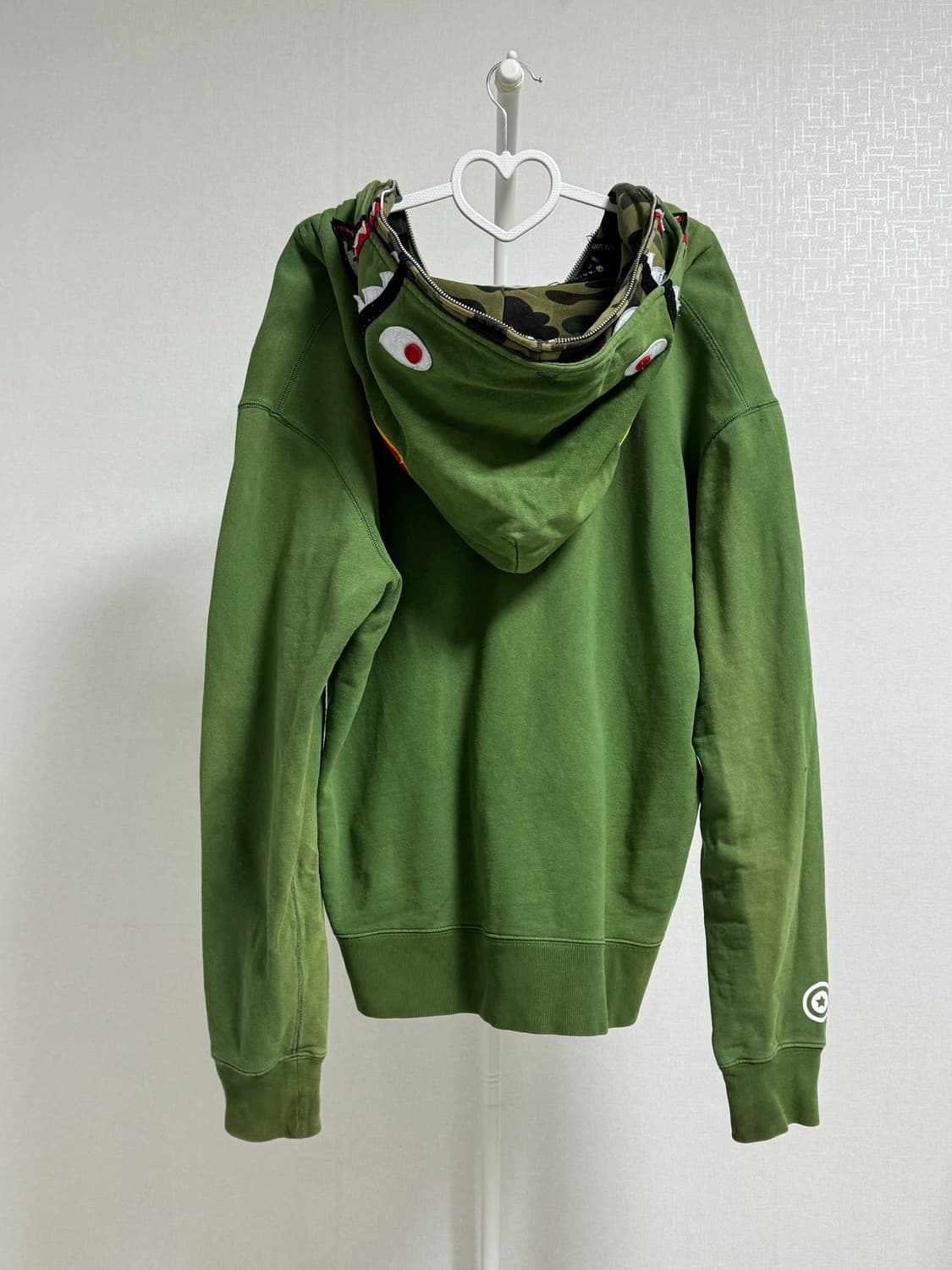 Bape 후드집업 그린 XL 상품이미지3