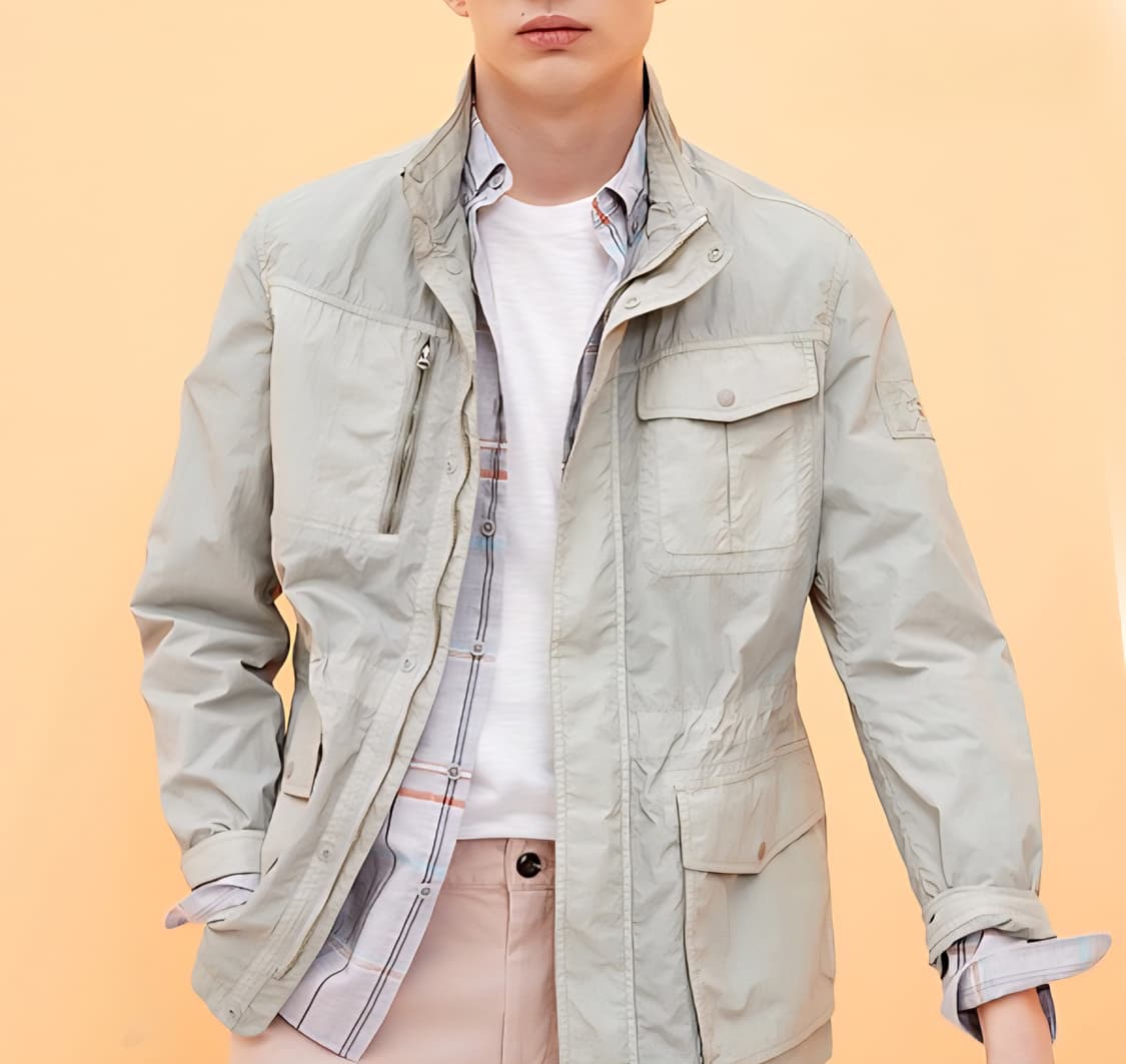 올젠 지퍼포인트 가먼트다잉 사파리 점퍼 95 상품이미지1