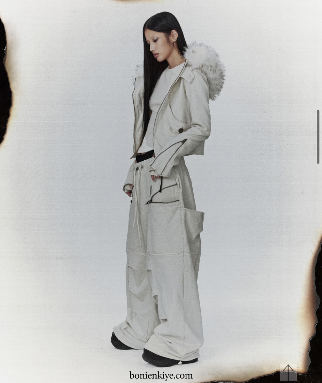 bonienkiye 퍼 후드 자켓 집업 3사이즈 보니앤키예 상품이미지4