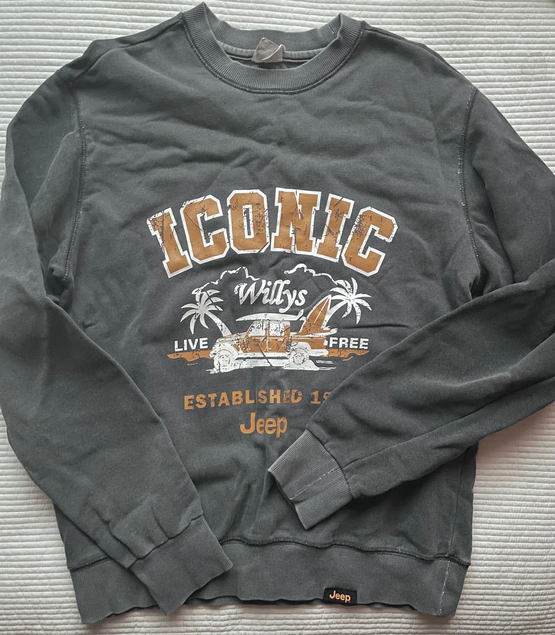 Jeep 지프 프린팅 맨투맨 그레이 상품이미지1