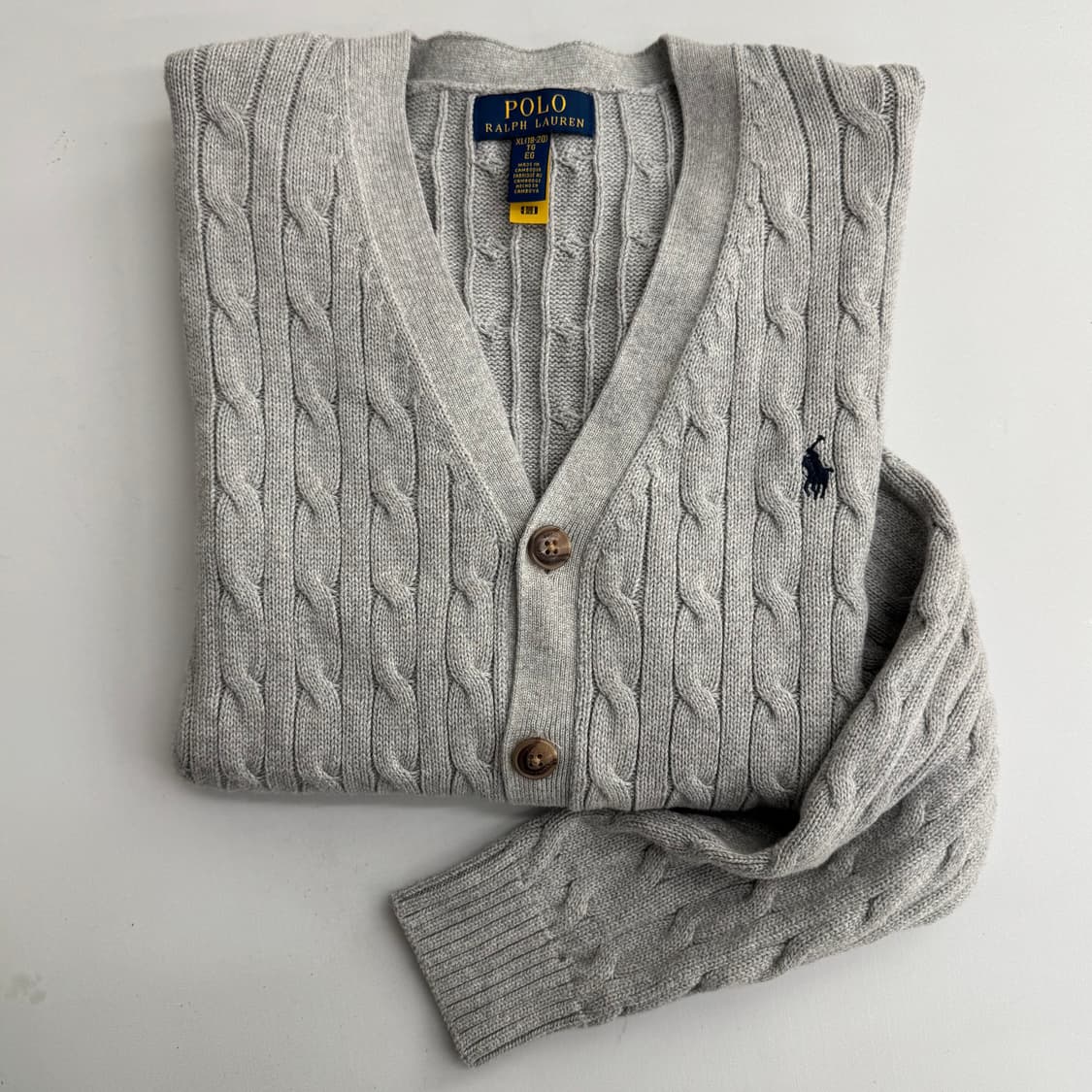 폴로 케이블 니트 가디건  상품이미지1