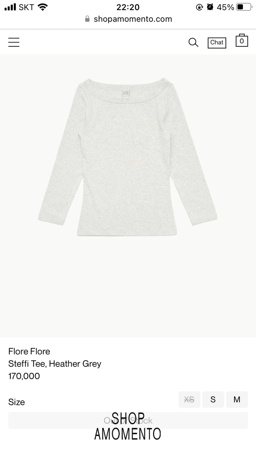 Flore flore steffi tee gray M 상품이미지1