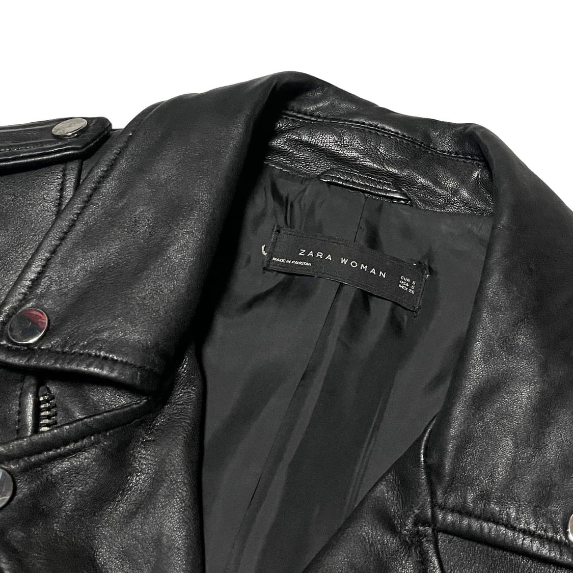 자라 여성 램스킨 라이더 자켓 상품이미지5